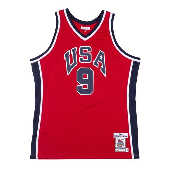 Mitchell & Ness Michael Jordan Red USA Olympic Basketball Authentic 1984 Jersey - Picture 7 of 7